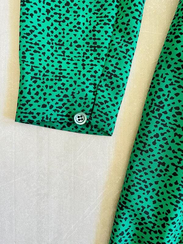 Midi dress verde in stampa tweed Pierre Balmain