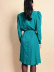 Midi dress verde in stampa tweed Pierre Balmain