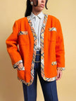 Orange blazer in panno Casentino