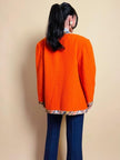 Orange blazer in panno Casentino