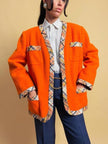 Orange blazer in panno Casentino