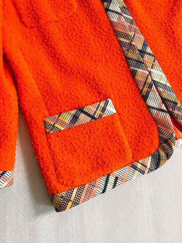 Orange blazer in panno Casentino