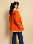 Orange blazer in panno Casentino