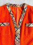 Orange blazer in panno Casentino