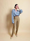 Camicia oversize in seta Jaquard silver