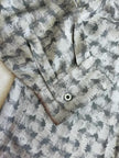 Camicia oversize in seta Jaquard silver