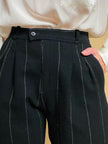 Pantalone gessato Yves Saint Laurent Rive Gauche