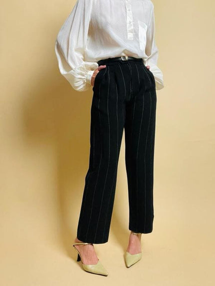 Pantalone gessato Yves Saint Laurent Rive Gauche