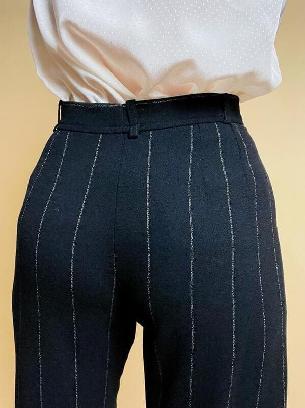 Pantalone gessato Yves Saint Laurent Rive Gauche