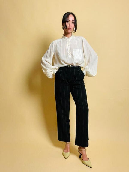 Pantalone gessato Yves Saint Laurent Rive Gauche