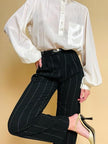 Pantalone gessato Yves Saint Laurent Rive Gauche