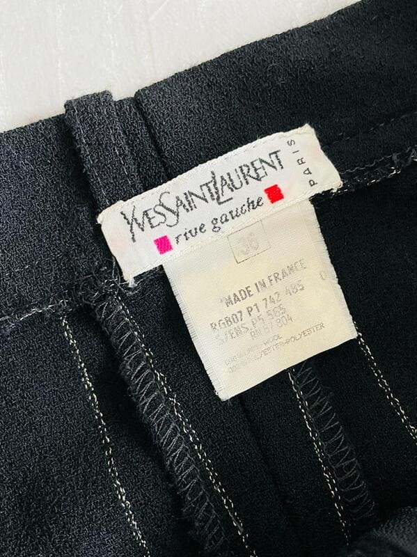 Pantalone gessato Yves Saint Laurent Rive Gauche