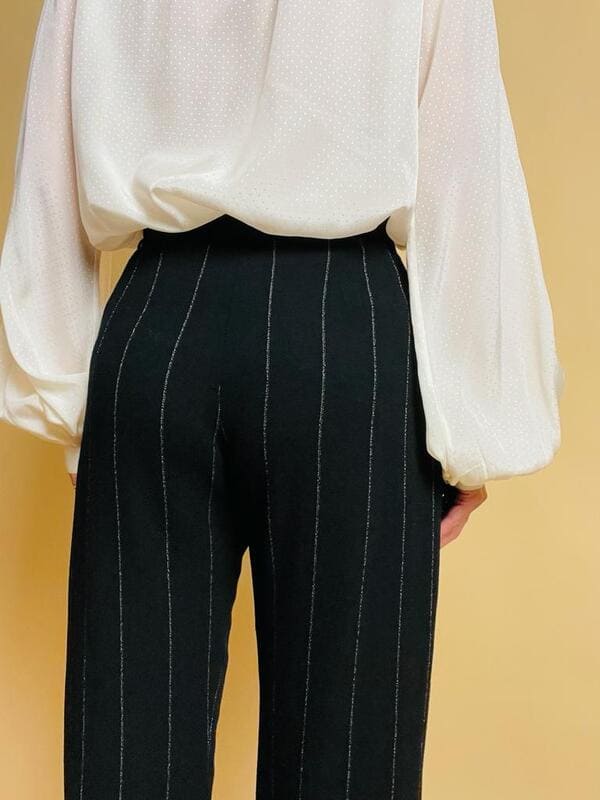 Pantalone gessato Yves Saint Laurent Rive Gauche