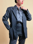 Tailleur gessato grigio antracite
