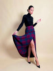 Wrap skirt in lana tartan
