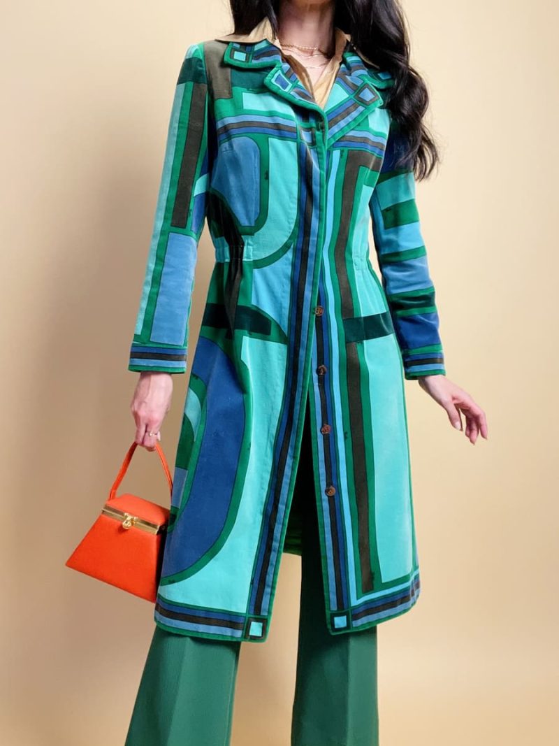 Cappottino estivo in velluto di cotone fantasia "Emilio Pucci"