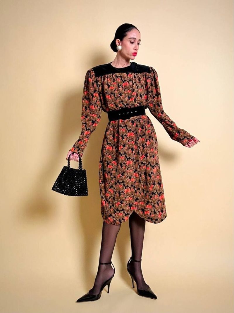 Abito in seta fantasia orsetti "Studio-Dress de Luxe"