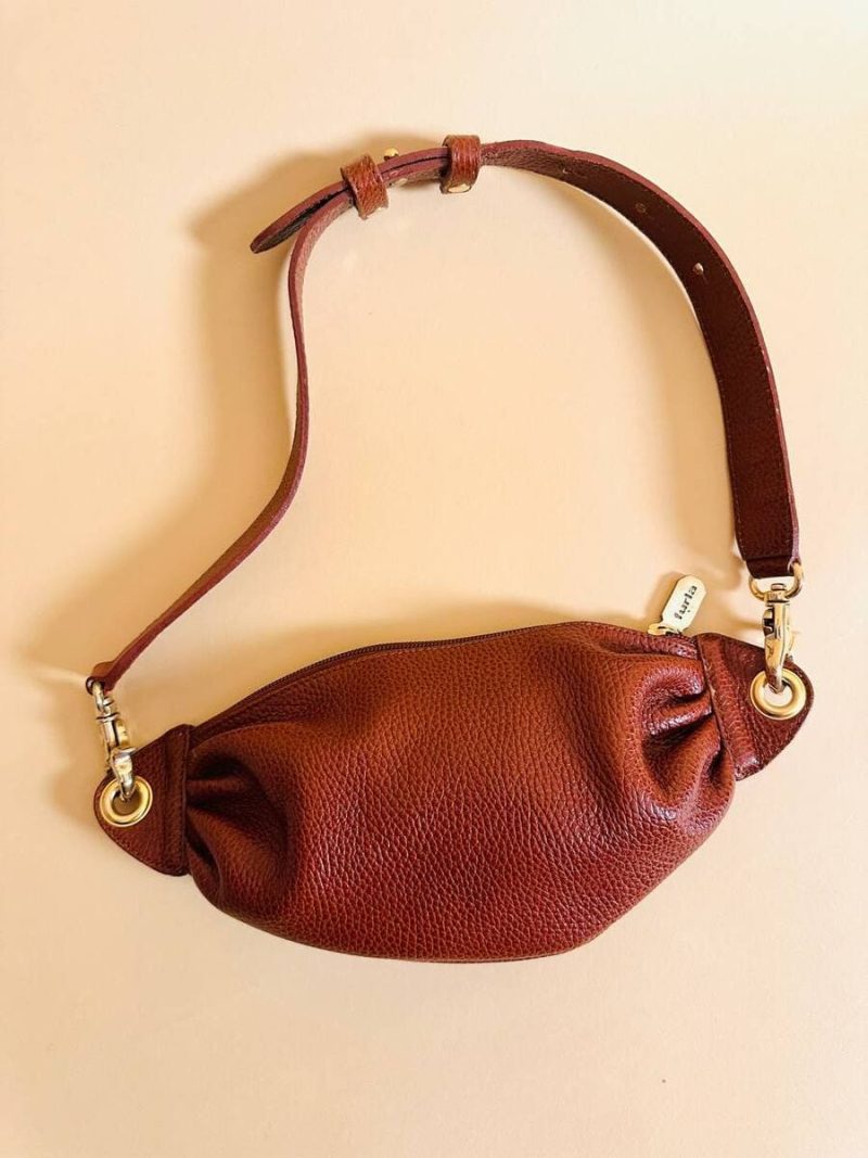 Marsupio "Furla" in pelle bottalata color bandy