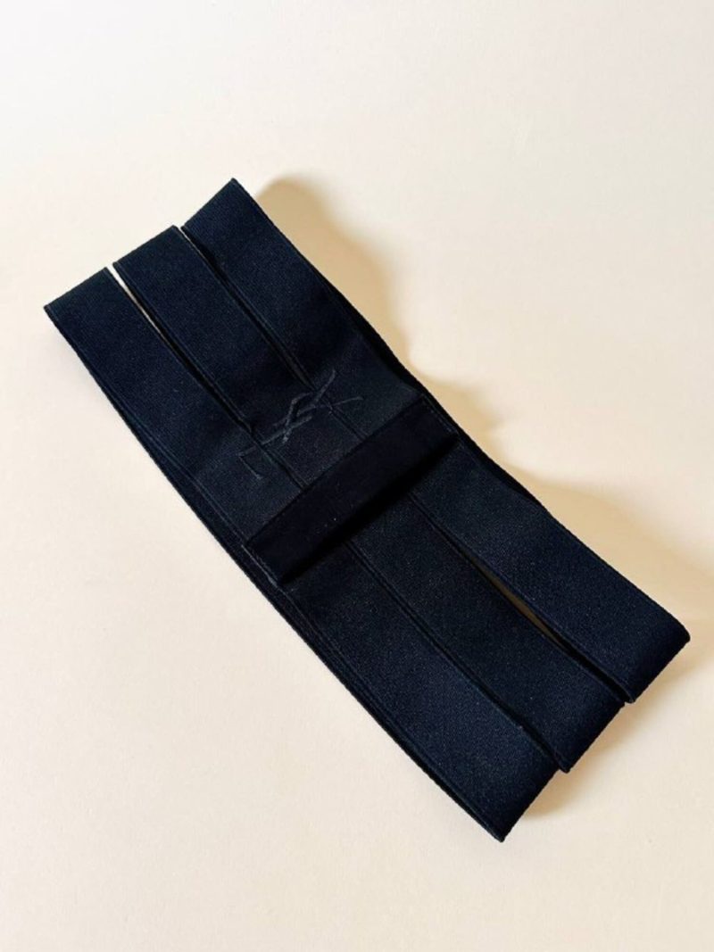 Cintura/stringi vita nera a fasce elastiche “Yves Saint Laurent”