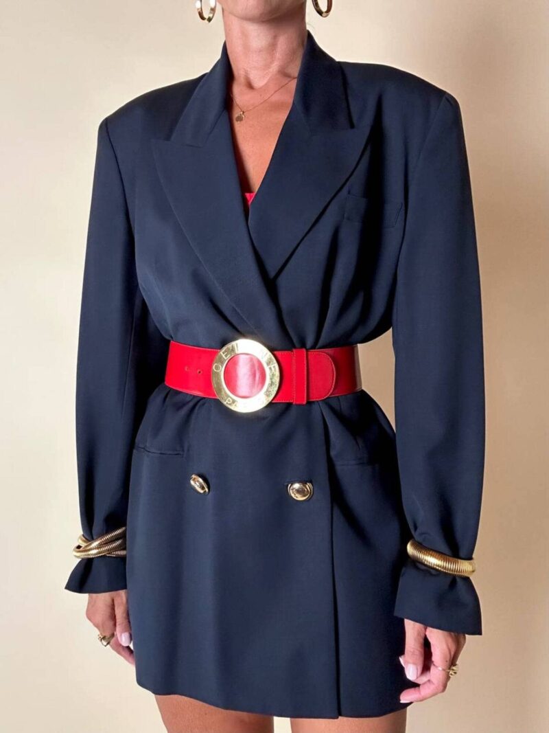 Blazer doppiopetto blu navy con bottoni dorati Grazia Bagnaresi