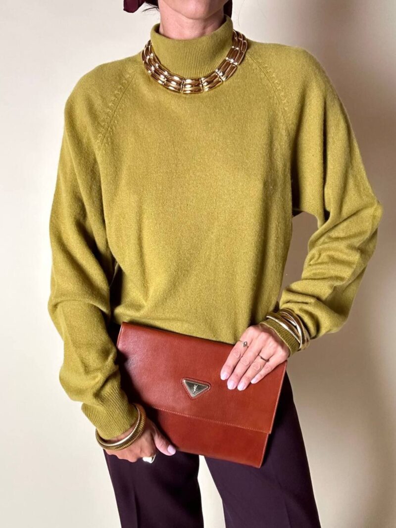 Lupetto oversize in cachemire verde acido Pure Cachemire