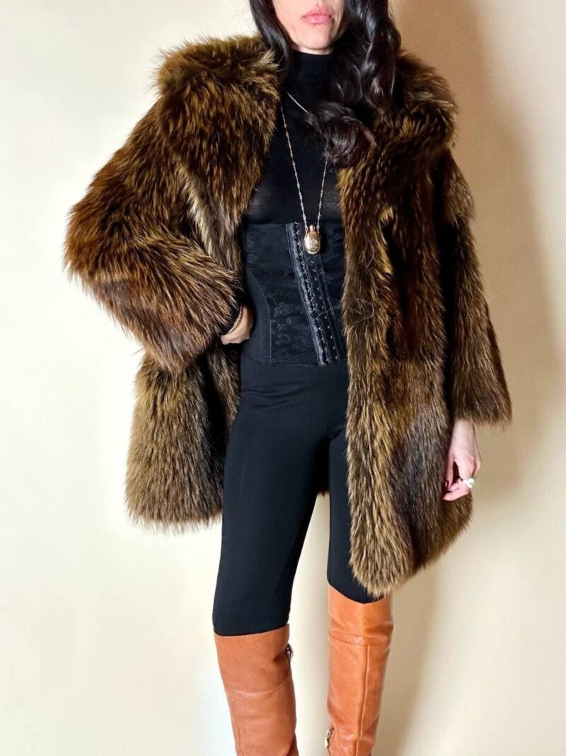 Pelliccia vintage di Murmasky color bruno-dorato Viscardi Torino