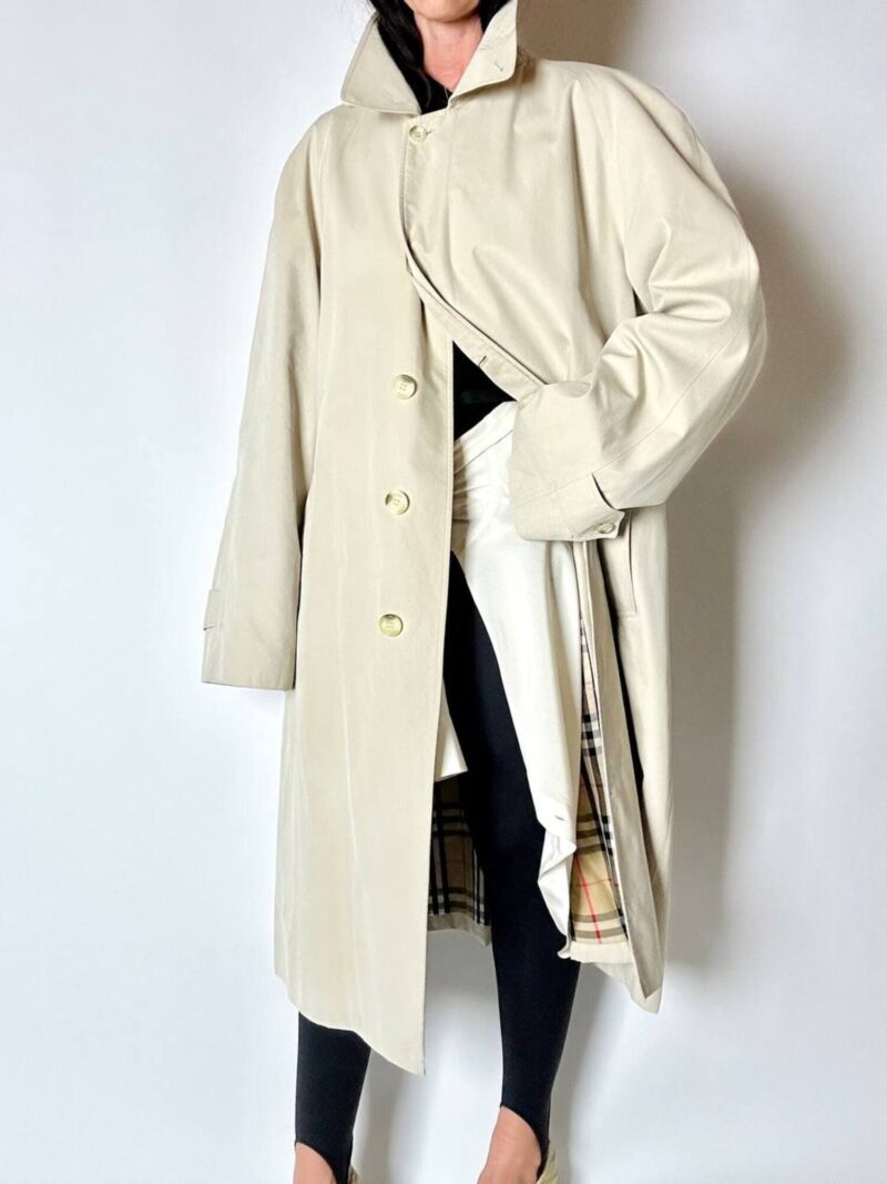 Trench vintage Burberry’s in gabardine color sabbia